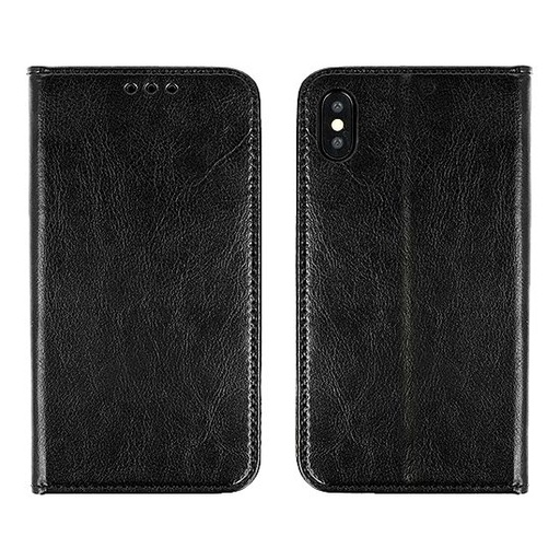 Huawei P30 eredeti bőr notesz tok (Fekete)