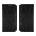 Huawei P30 Lite eredeti bőr notesz tok (Fekete)