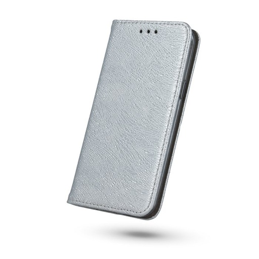 Huawei P10 Lite smart shine mágneses notesz tok, ezüst