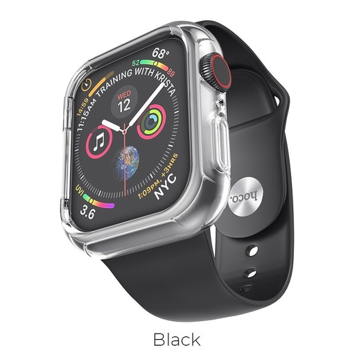 Hoco Apple Watch Series1/2/3/4/5(42/44mm) WB09 Ice crystal TPU szíj, Fekete