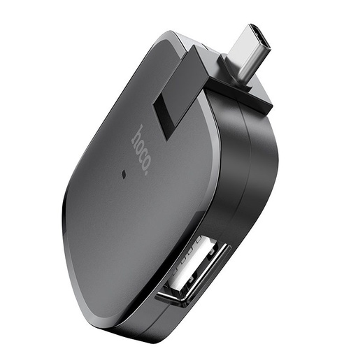 Hoco HB11 HUB, USB-C - 3 USB 2.0, fekete