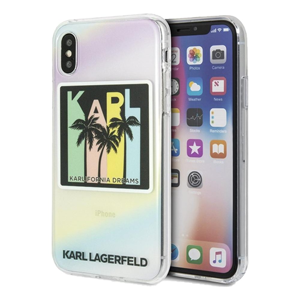 Apple iPhone X / XS Karl Lagerfeld Hard Case California Dreams tok (Fekete) – KLHCPXIRKD