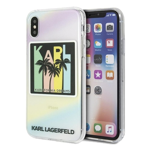 Apple iPhone X / XS Karl Lagerfeld Hard Case California Dreams tok (Fekete) – KLHCPXIRKD