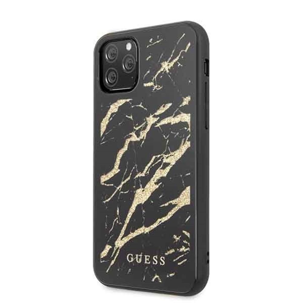 Apple iPhone 11 Pro Guess Gold Glitter Marble tok (Fekete) - GUHCN58MGGBK