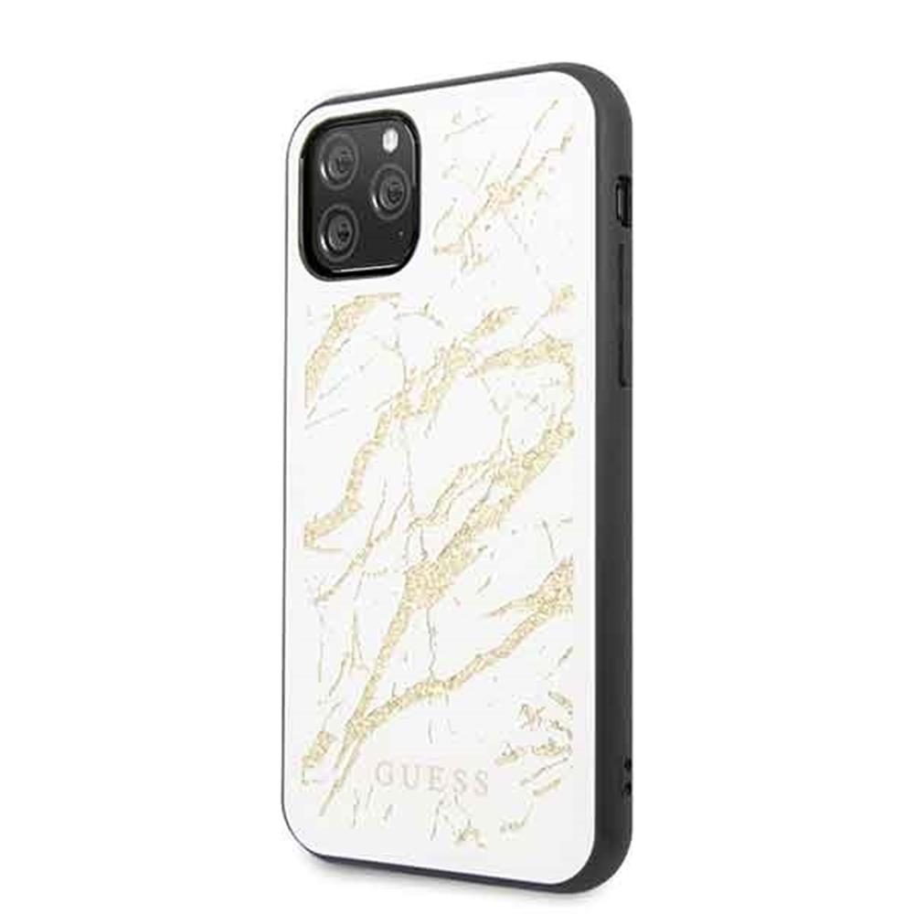 Apple iPhone 11 Pro Guess Gold Glitter Marble tok (Fehér) - GUHCN58MGGWH