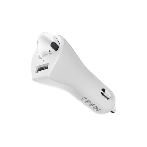Borofone BC23 vezeték nélküli headset autós töltő, fehér