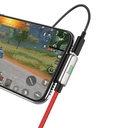 Hoco LS28 lightning elosztó (lightning audio+lightning töltő port), ezüst