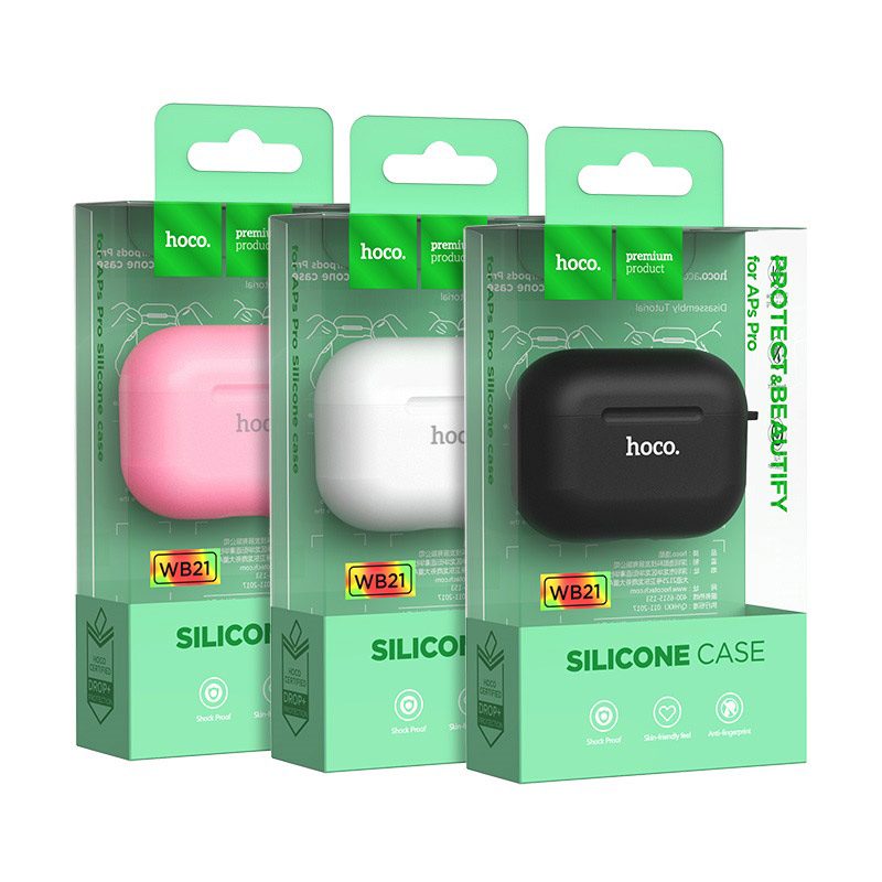 Apple Airpods Pro Hoco WB21 szilikon tok (Fekete)