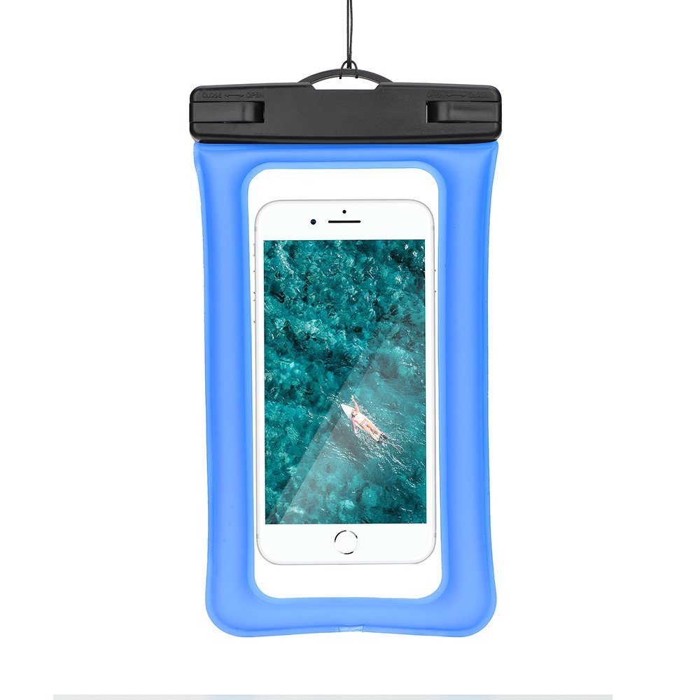 Univerzális méret 70x160mm AIRBAG műanyag záras vízálló tok (Kék)