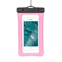 Univerzális méret 70x160mm AIRBAG műanyag záras vízálló tok (Pink)