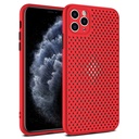 Apple iPhone 11 (6,1") breath légáteresztő hátlap tok, piros