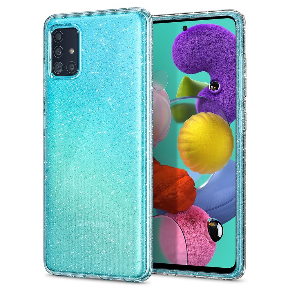 Samsung Galaxy A51 Spigen liquid crystal prémium hátlap tok, (Átlátszó) - ACS00932
