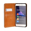 Huawei P40 Lite olasz bőr notesz tok, fekete