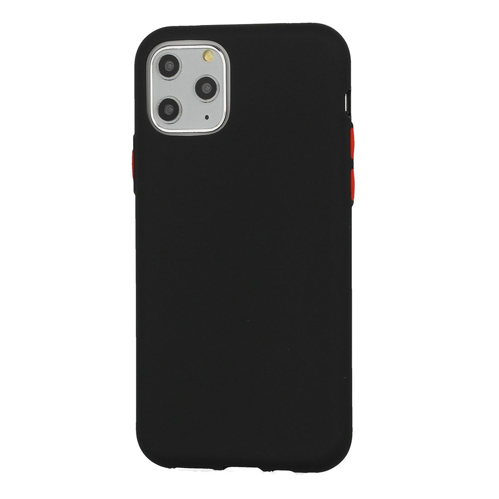 Apple iPhone 11 solid szilikon hátlap tok (Fekete)