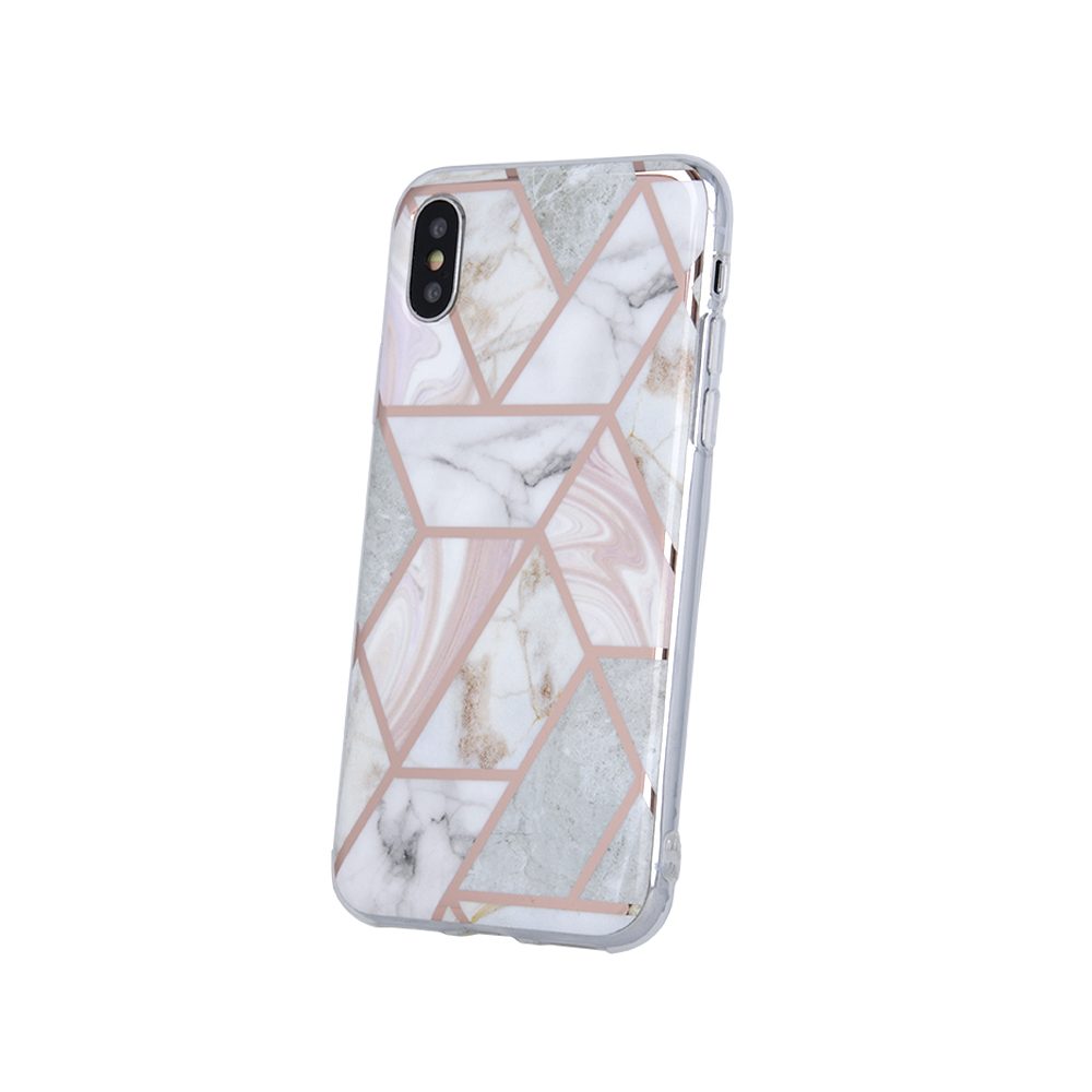 Huawei P30 Lite geometric marmur hátlap tok (Pink)