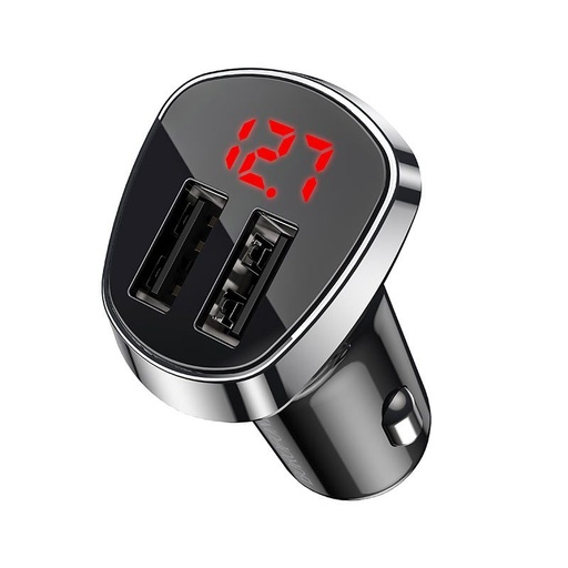 Borofone BZ15 autós töltő (2xUSB port), LED állapotjelző, 5V 2,4A, fekete