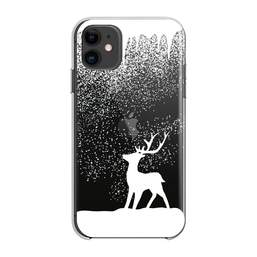 Apple iPhone 12 Mini Winter szilikon hátlap tok (Reindeer (Átlátszó)