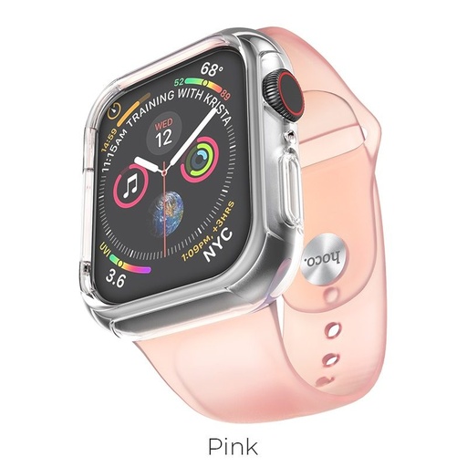 Hoco Apple Watch Series1/2/3/4/5(42/44mm) WB09 Ice crystal TPU szíj, Pink