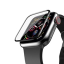 Apple Watch Series1/2/3/4/5(38/40mm) kijelzővédő üveg, átlátszó (fekete keret)