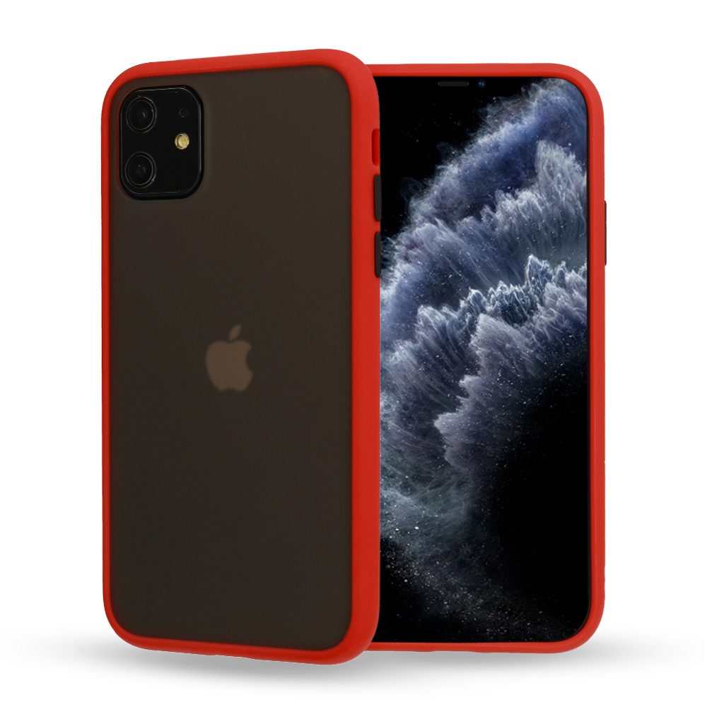 Apple iPhone 11 Vennus color button hátlap tok (Piros)