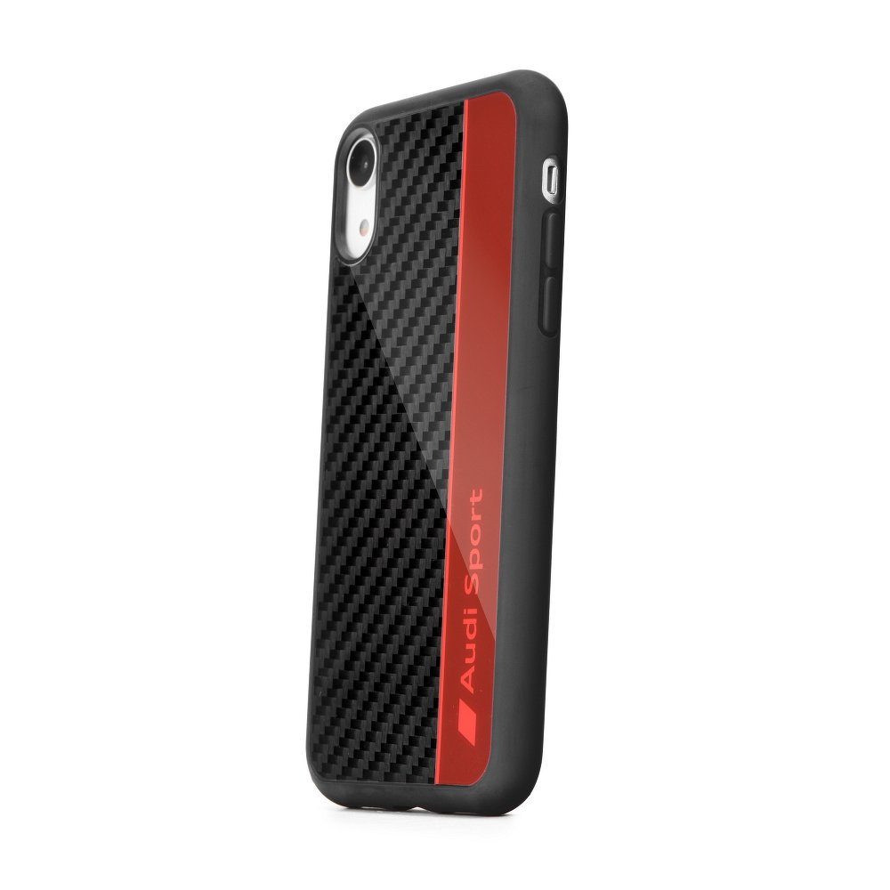 Huawei P30 Pro AUDI carbon fibre prémium hátlap tok, (Piros) - AUS-TPUPCP30P-R8/D1-RD