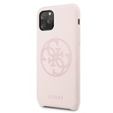 Apple iPhone 11 Pro Guess Silicone 4G Tone On Tone tok (Világos rózsaszín) - GUHCN58LS4GLP