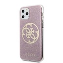 Apple iPhone 11 Pro Guess Glitter 4G Logo tok (Rózsaszín) - GUHCN58PCUGLPI
