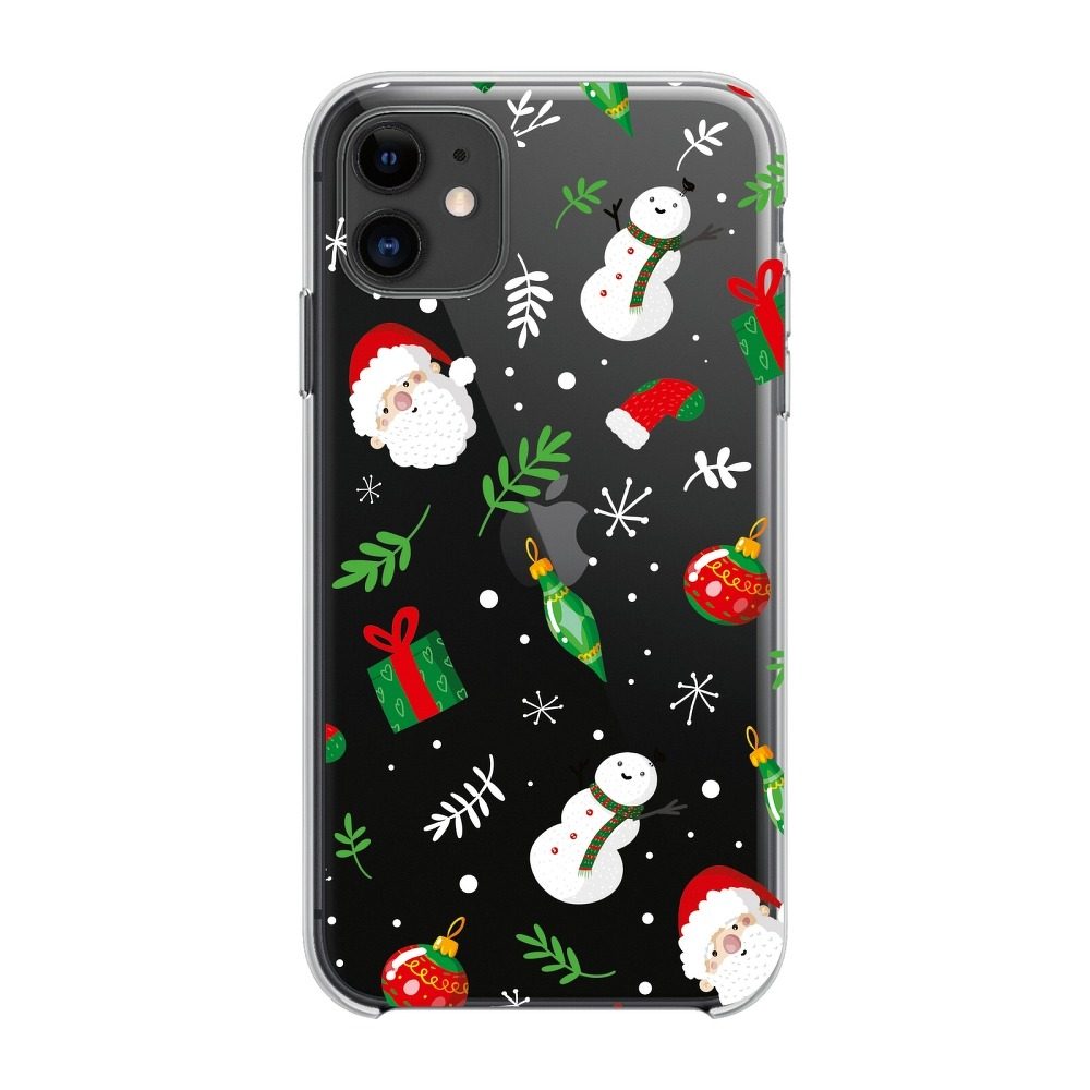 Apple iPhone 12 / iPhone 12 Pro Winter szilikon hátlap tok (Christmas Mix (Átlátszó))
