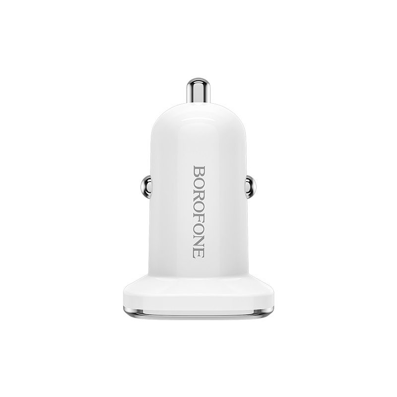 Borofone BZ12 autós töltő (2xUSB port), 5V 2,4A, fehér