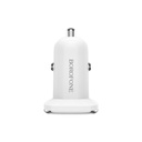 Borofone BZ12 autós töltő (2xUSB port), 5V 2,4A, fehér