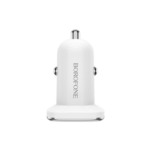 Borofone BZ12 autós töltő (2xUSB port), 5V 2,4A, fehér