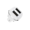 Borofone BZ13 autós töltő (2xUSB port), 5V 2,4A, fehér
