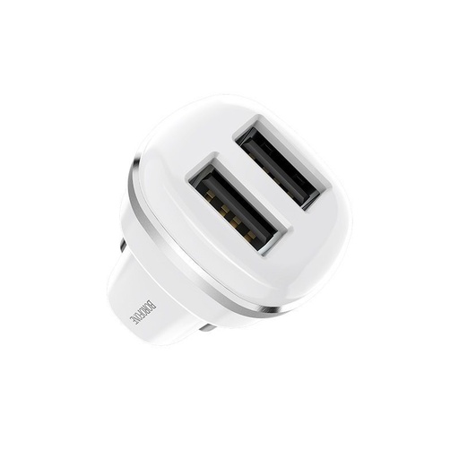 Borofone BZ13 autós töltő (2xUSB port), 5V 2,4A, fehér