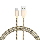 Borofone BX24 microUSB kábel, szövet, 1m, arany