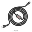 Hoco S4 type-C kábel, 3A, LED állapotjelző, túltöltés elleni védelem, fekete
