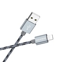 Borofone BX24 lightning kábel, szövet, 1m, metálszürke