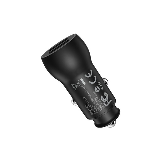 Borofone BZ9 autós töltő (2xUSB port), 5V 3,1A, fekete