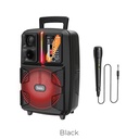 Hoco BS37 vezeték nélküli hangszóró, BT V5.0, BT, FM, USB, AUX, TWS playback, 1800mAh, fekete