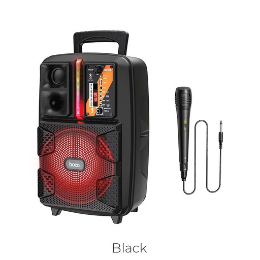 Hoco BS37 vezeték nélküli hangszóró, BT V5.0, BT, FM, USB, AUX, TWS playback, 1800mAh, fekete