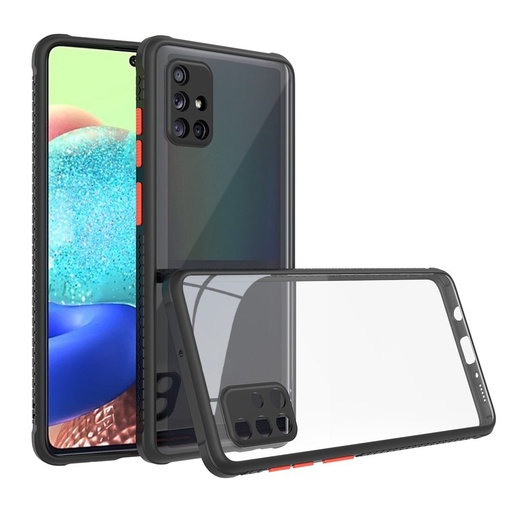 Samsung Galaxy A71 Defender hybrid ütésálló hátlap tok (Fekete)