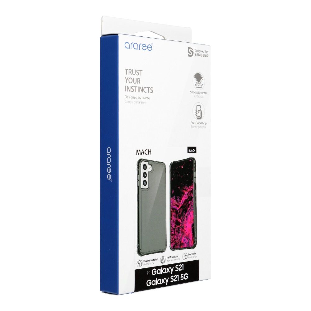 Samsung Galaxy S21+ ARAREE Machszilikon hátlap tok, (Fekete)