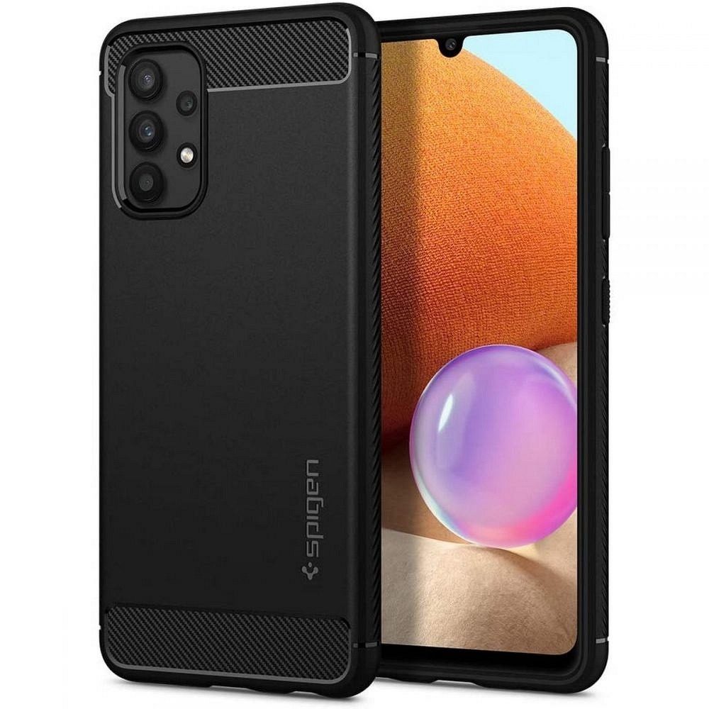 Samsung Galaxy A32 Spigen Rugged armor ütésálló tok, (Fekete)