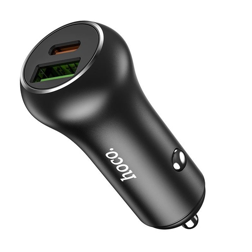 Hoco Z38 autós gyorstöltő (PD + QC töltés), QC 3.0, 38W, fekete