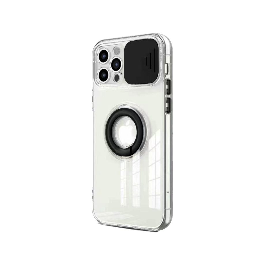 Apple iPhone 12 Pro lens bumper hátlap tok (Fekete)