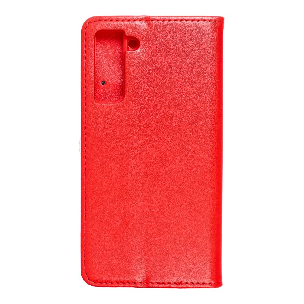 Samsung Galaxy S21 magnet book notesz tok, (Piros)