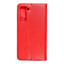 Samsung Galaxy S21 magnet book notesz tok, (Piros)