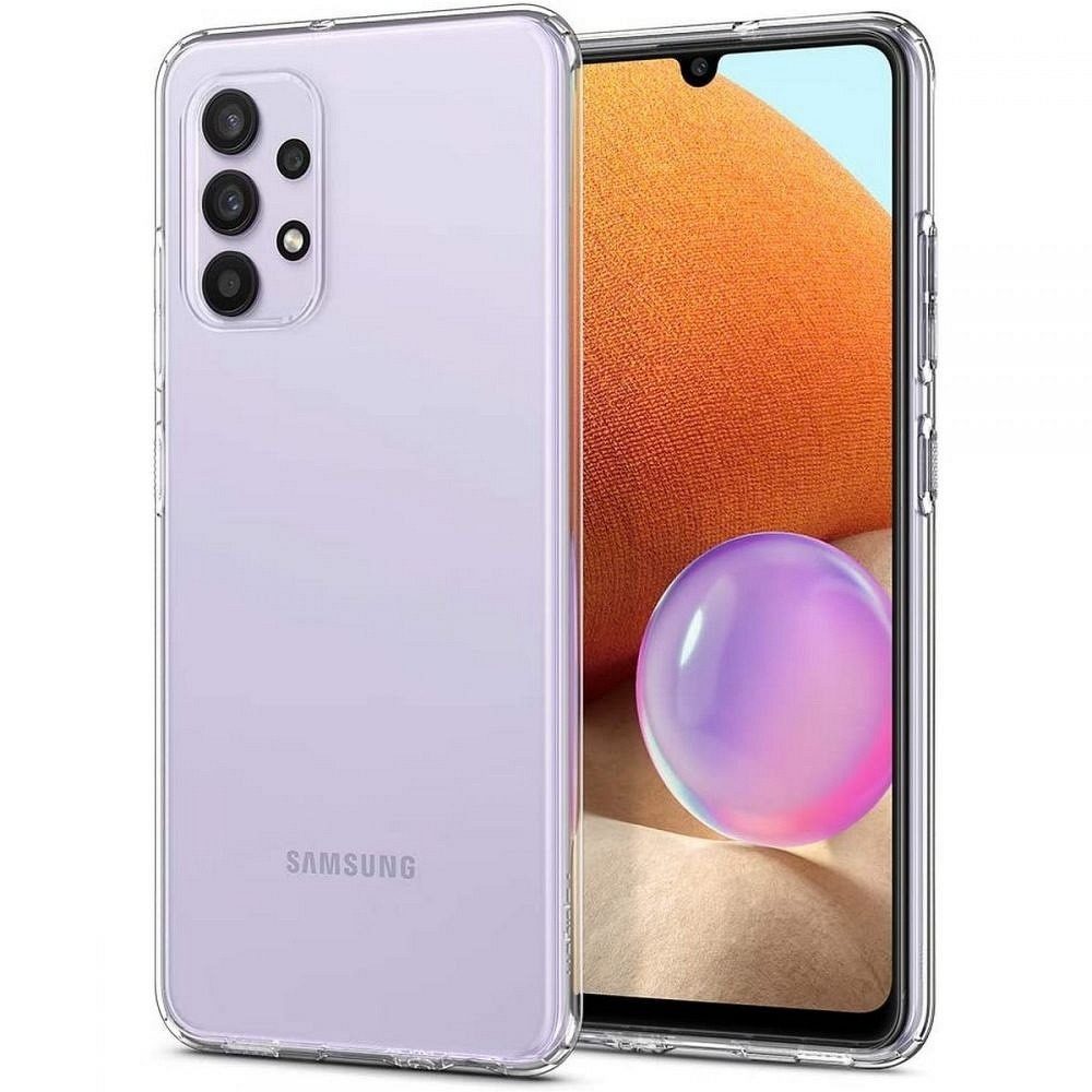 Samsung Galaxy A32 Spigen liquid crystal prémium hátlap tok, (Átlátszó)