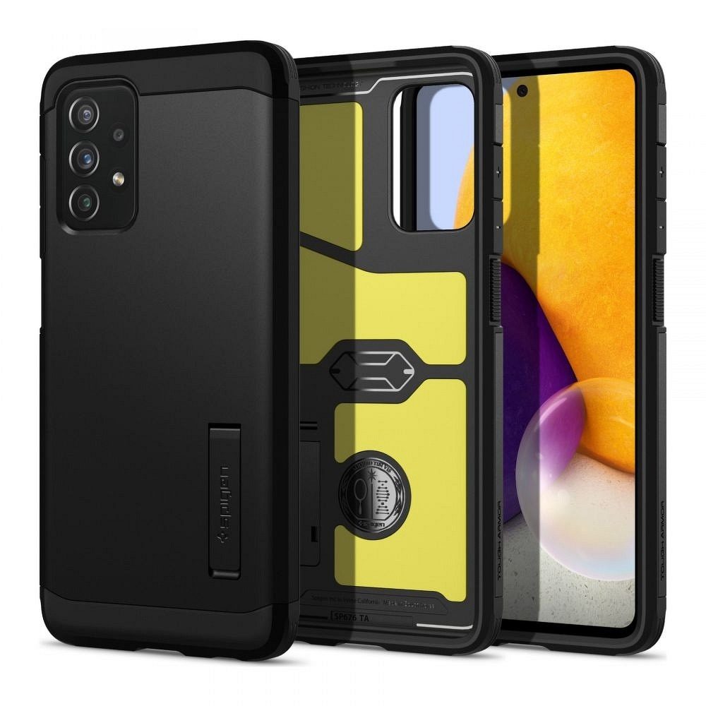 Samsung Galaxy A72/A72 5G Spigen tough armor ütésálló hátlap tok, (Fekete)