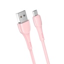 Hoco X49 microUSB kábel, 2.4A, 1M, pink