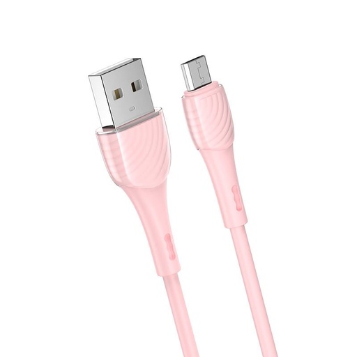 Hoco X49 microUSB kábel, 2.4A, 1M, pink